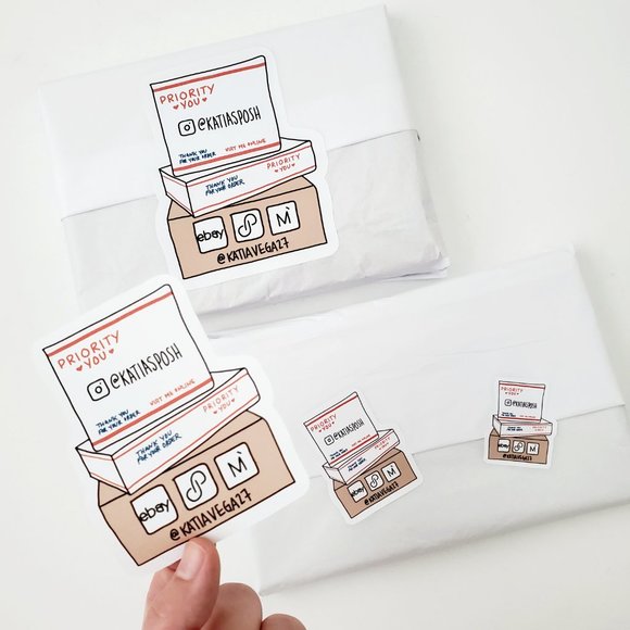 LB023 Custom Poshmark Package Stickers Add Any Business/Closet Info [Price Firm] - Picture 4 of 10